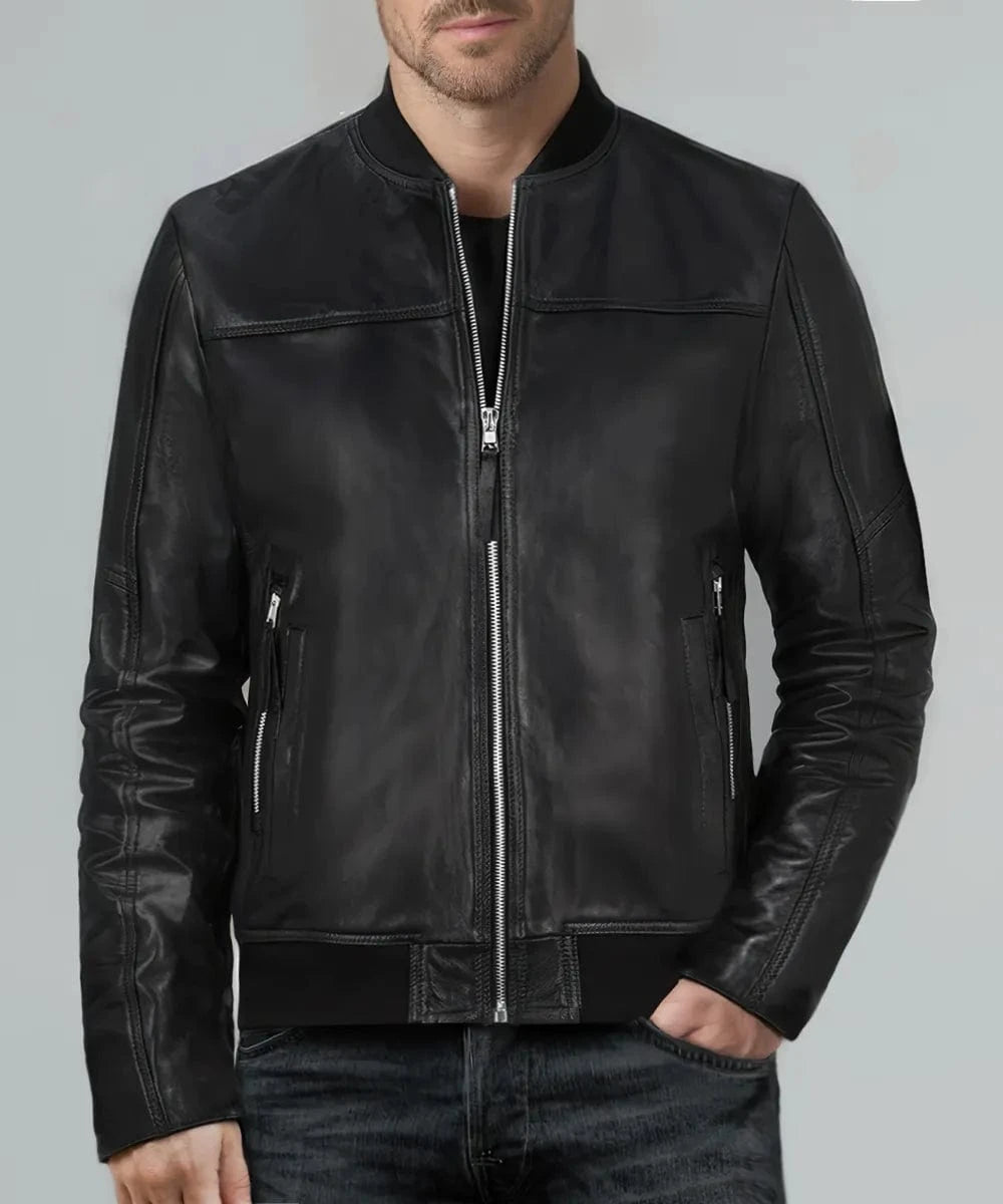 Soul Revolver Bomber Leather Jacket mens Legacy leather jacket