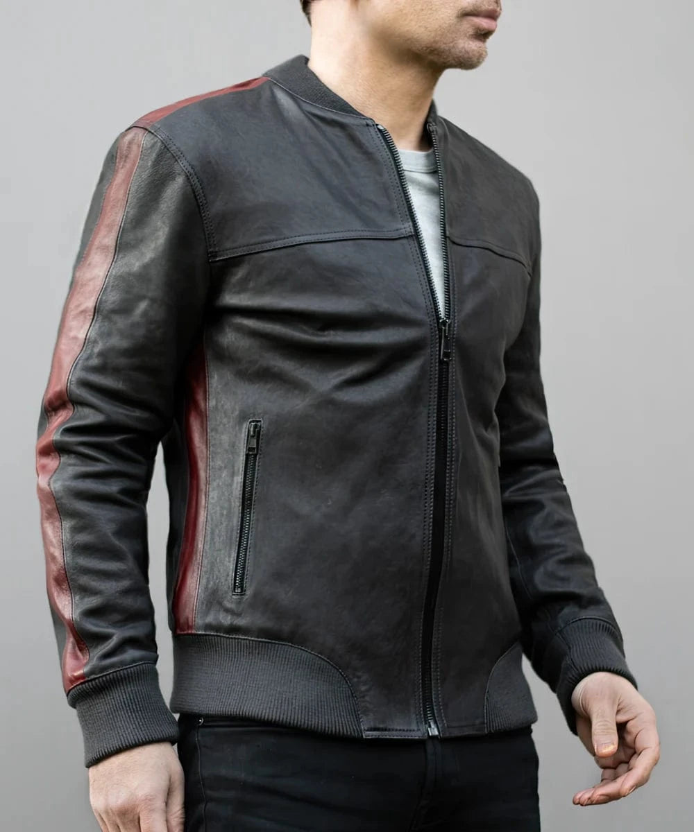 Soul Revolver Bomber Leather Jacket mens The Game leather jacket