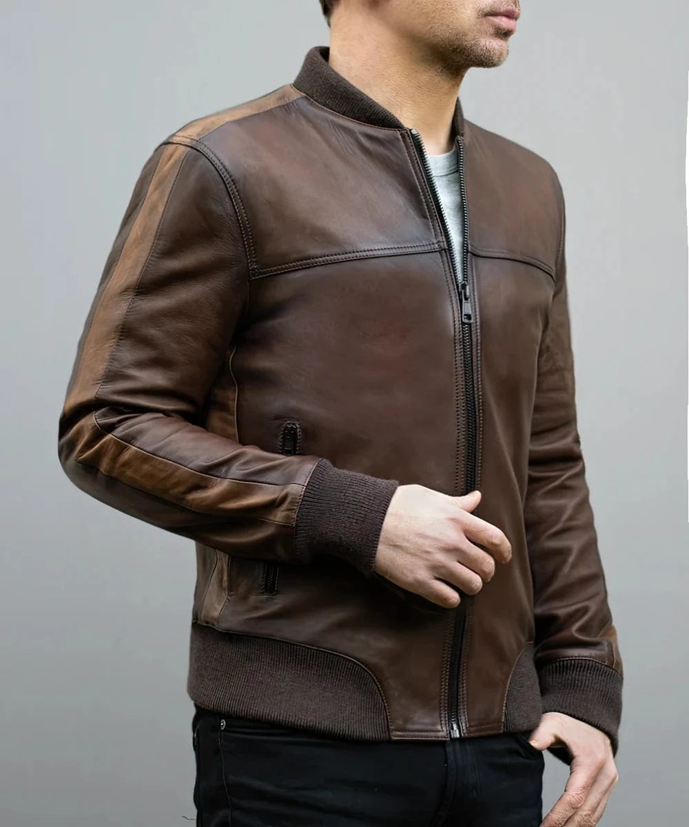 Soul Revolver Bomber Leather Jacket mens The Game leather jacket