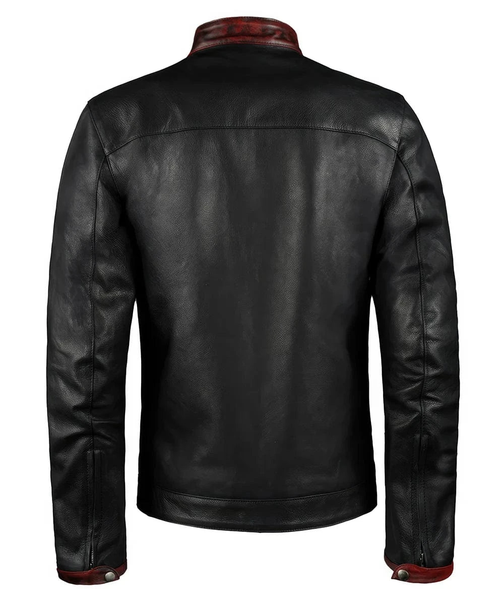 Soul Revolver mens Crusader leather jacket