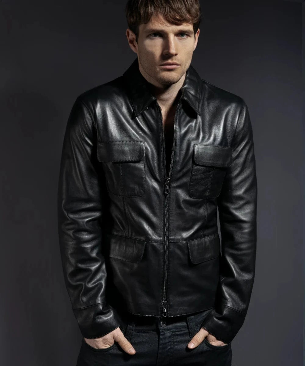 Soul Revolver mens Damon leather jacket