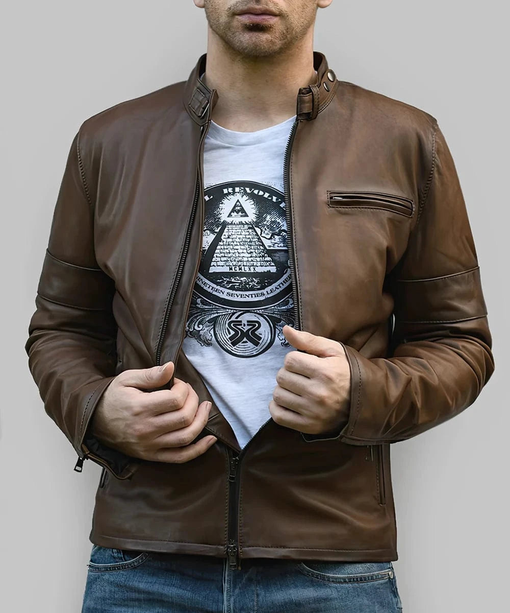 Soul Revolver mens Daytona leather jacket