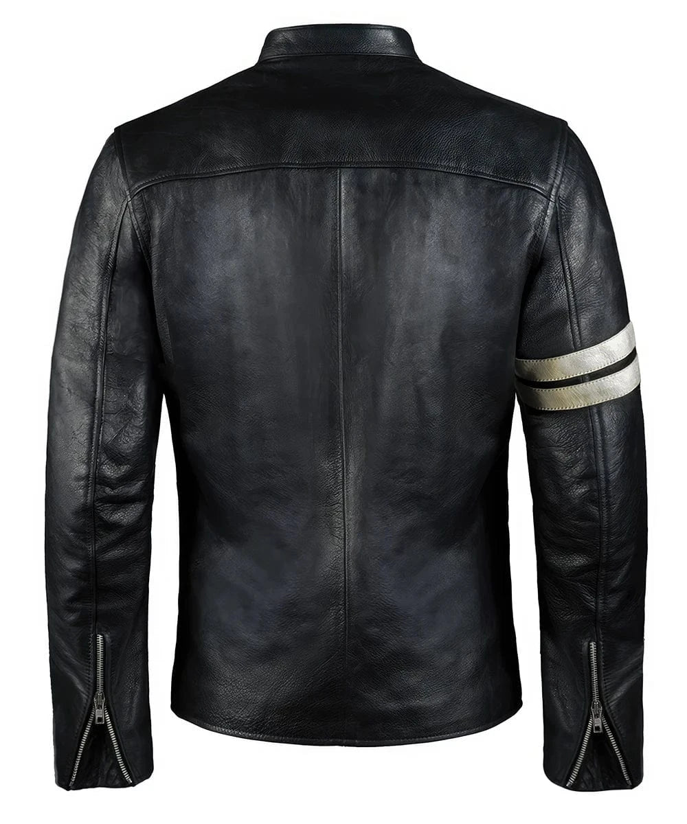 Soul Revolver mens Driver leather jacket