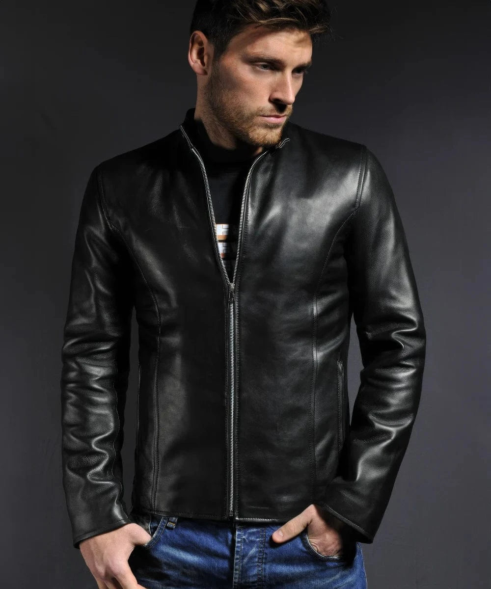 Soul Revolver mens Evolver leather jacket