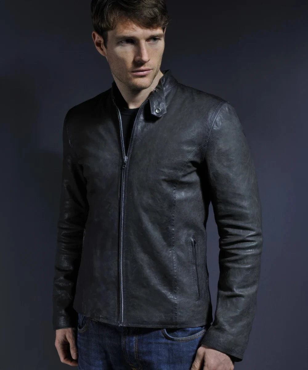 Soul Revolver mens Evolver leather jacket