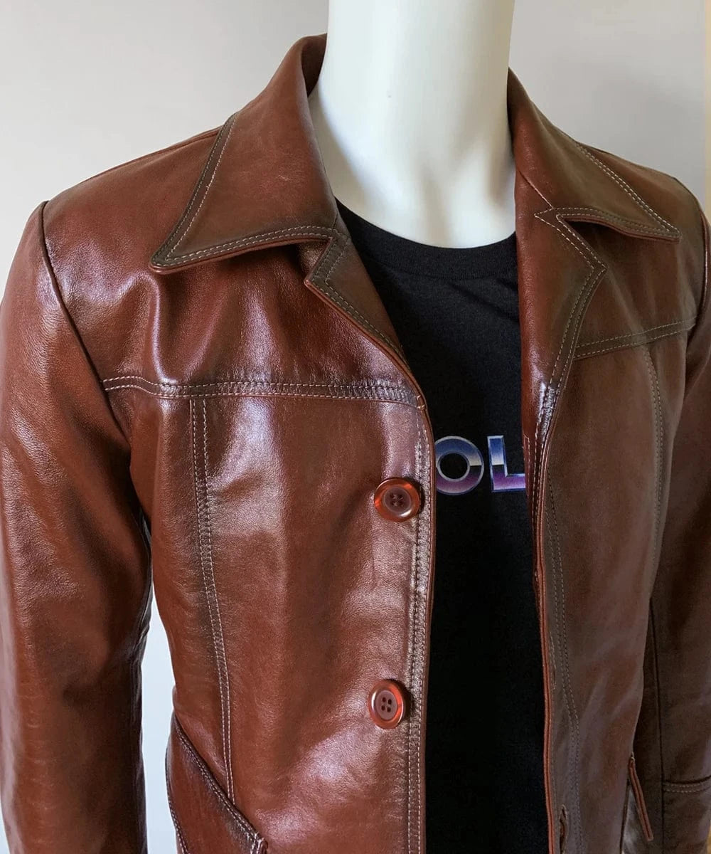 Soul Revolver mens Fight Club Antique leather jacket
