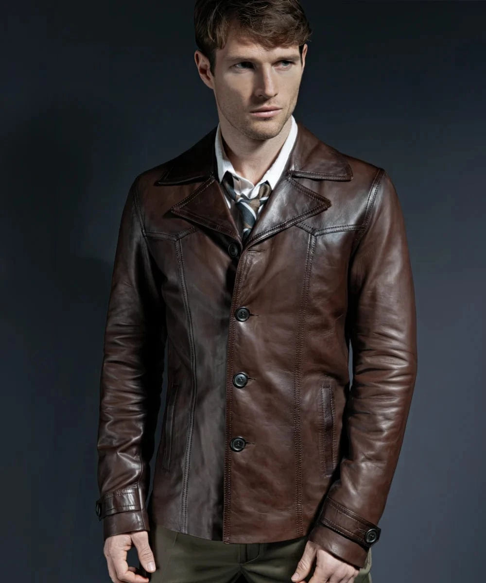Soul Revolver mens Heist leather jacket