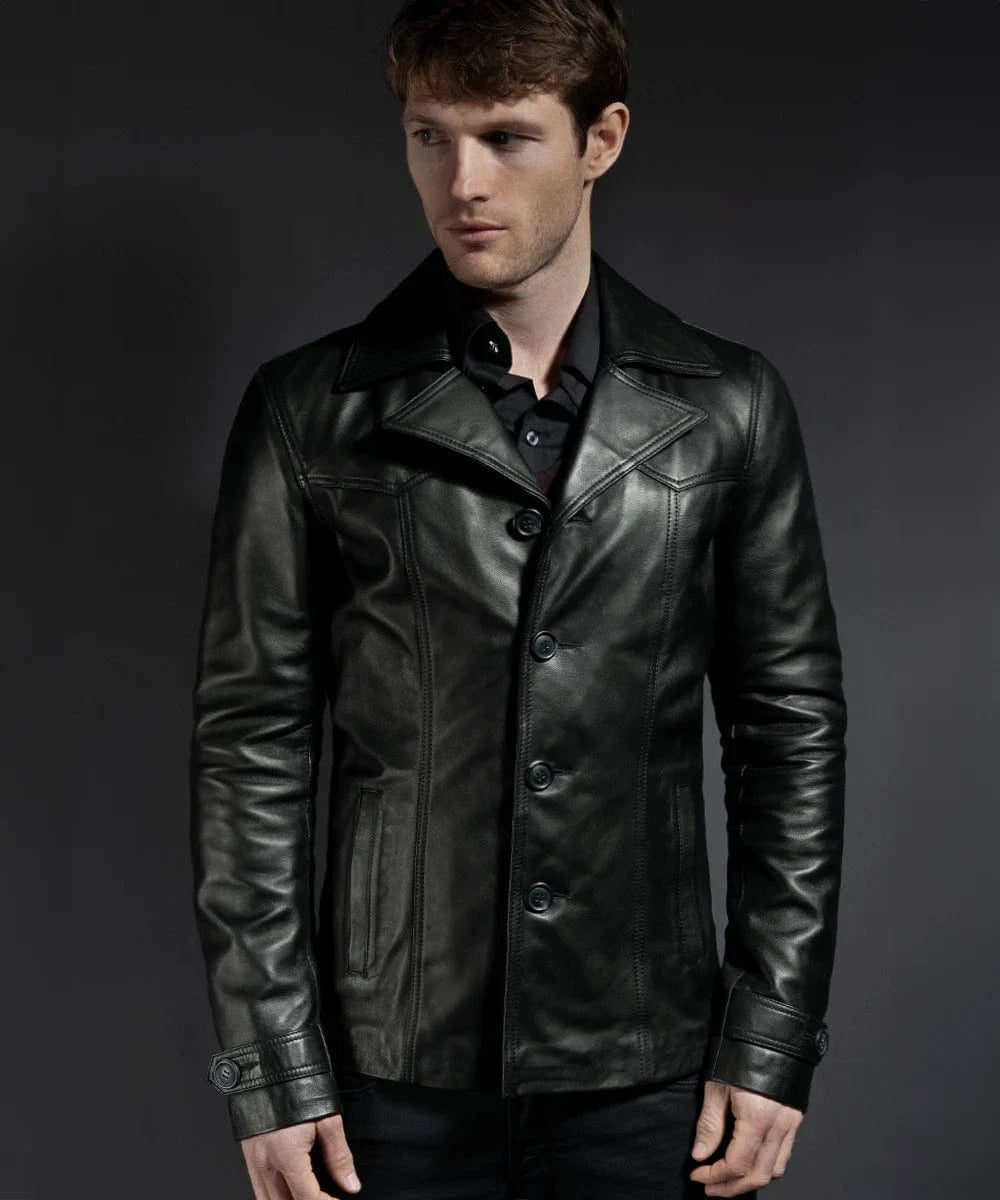Soul Revolver mens Heist leather jacket
