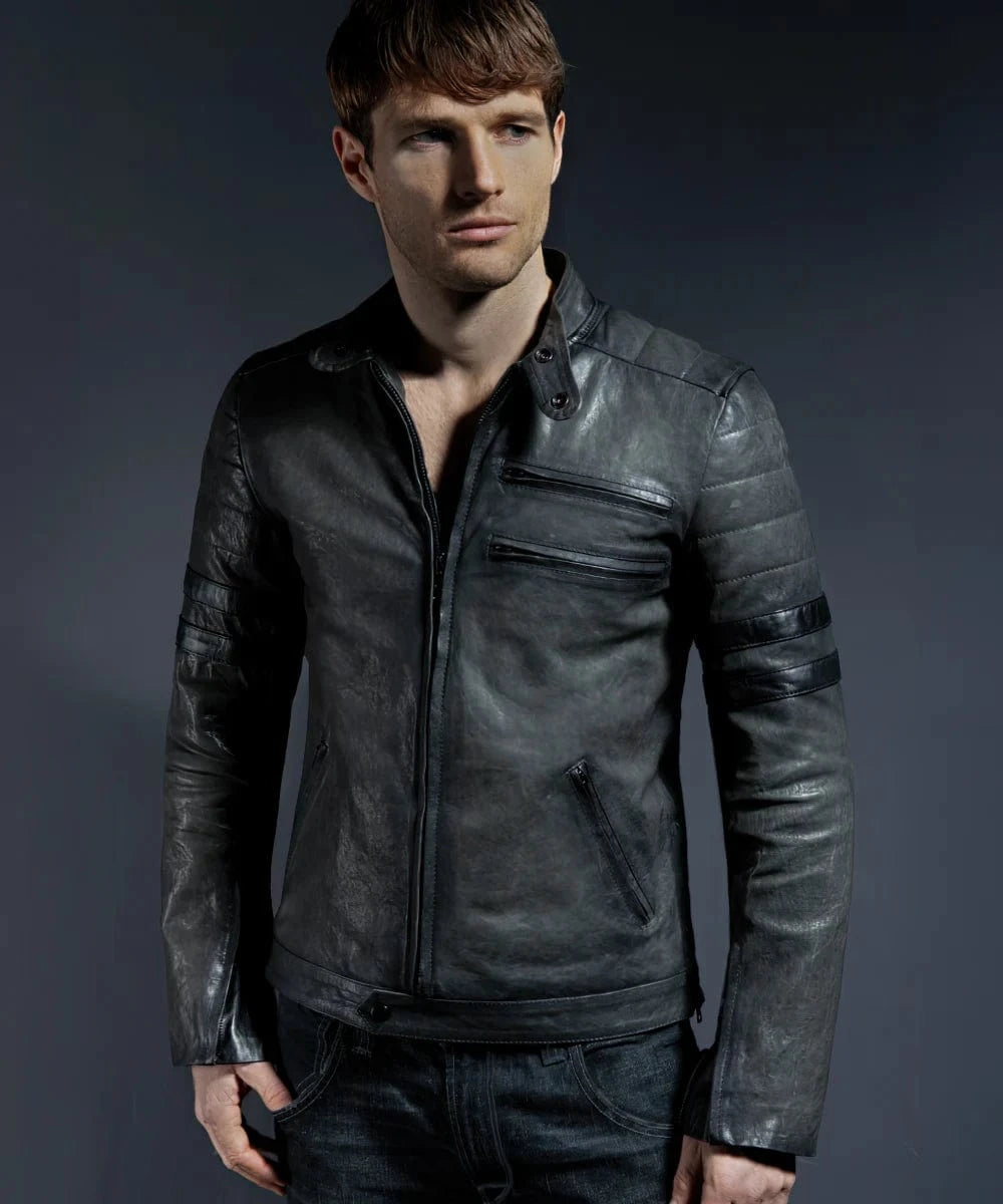 Soul Revolver mens Hybrid leather jacket