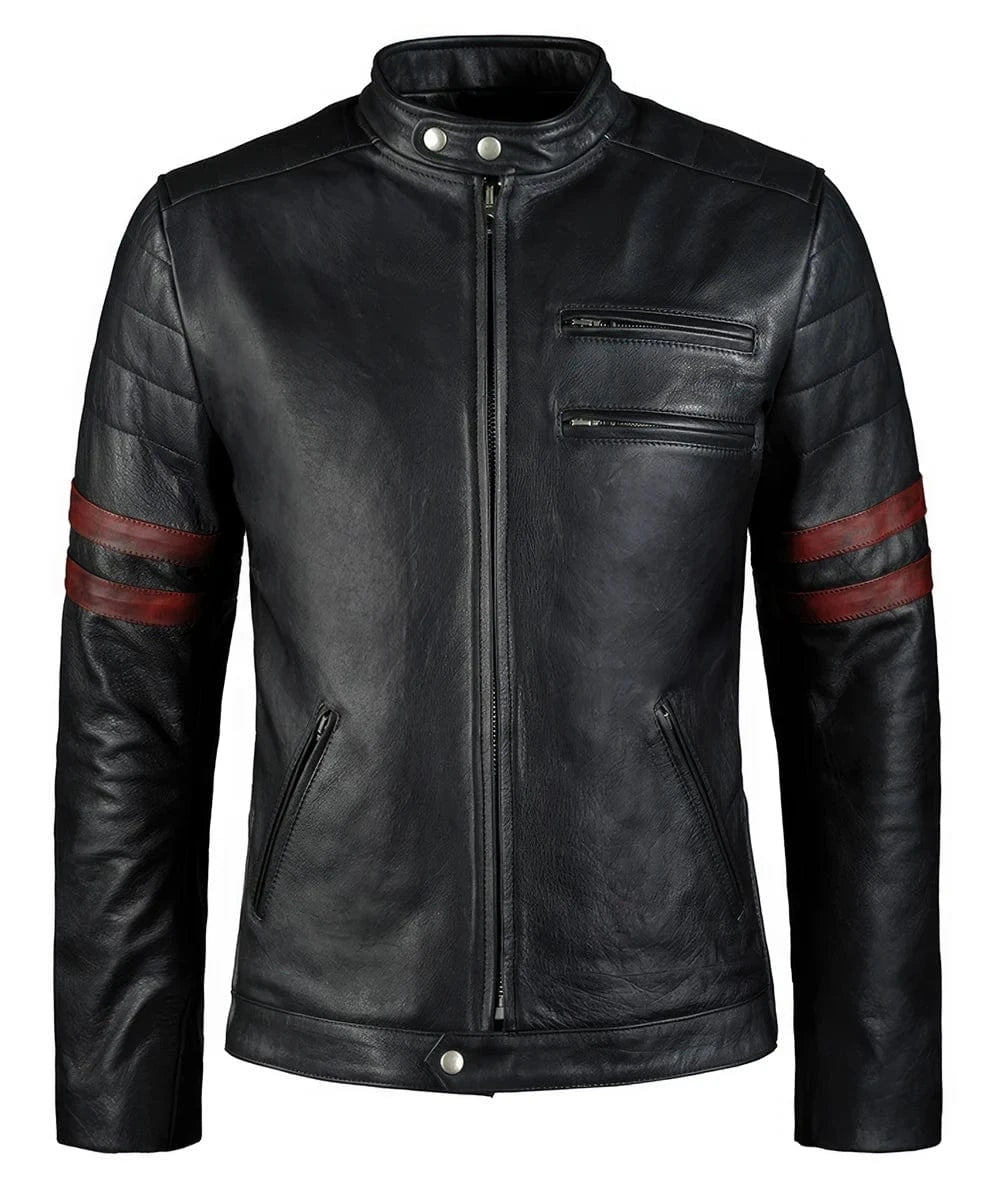 Soul Revolver mens Hybrid leather jacket