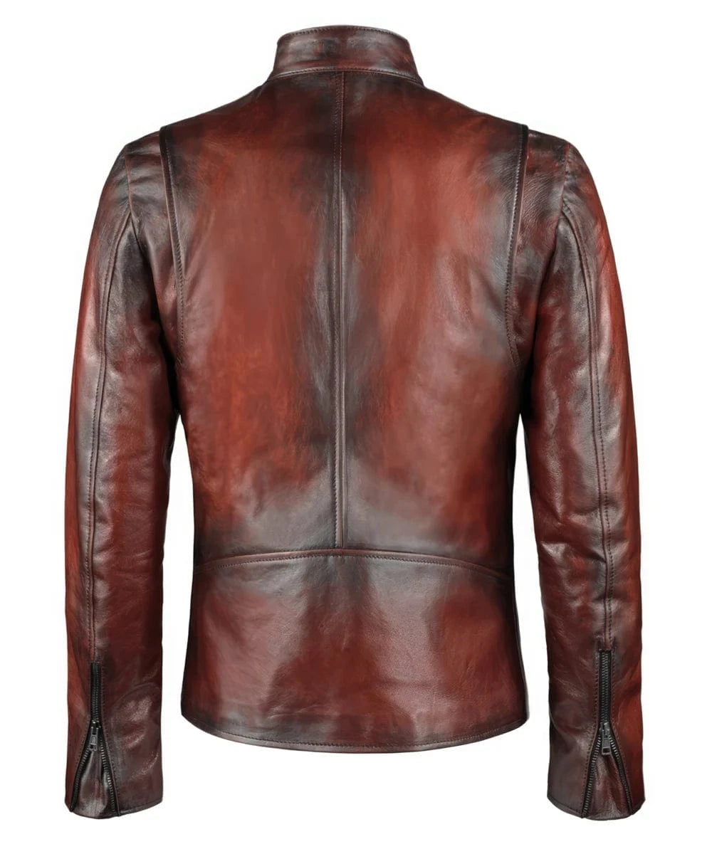 Soul Revolver mens Iron Man leather jacket