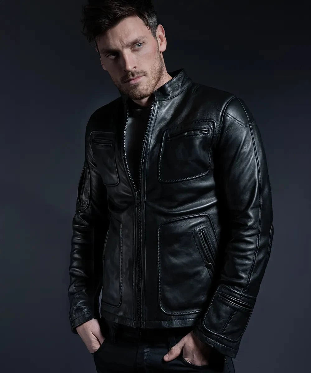 Soul Revolver mens Kirk leather jacket