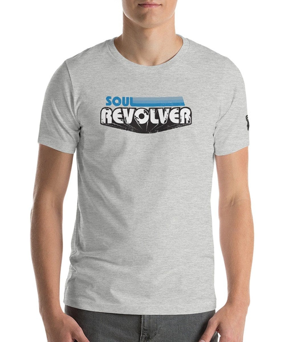 Soul Revolver mens Tri-Blue leather jacket