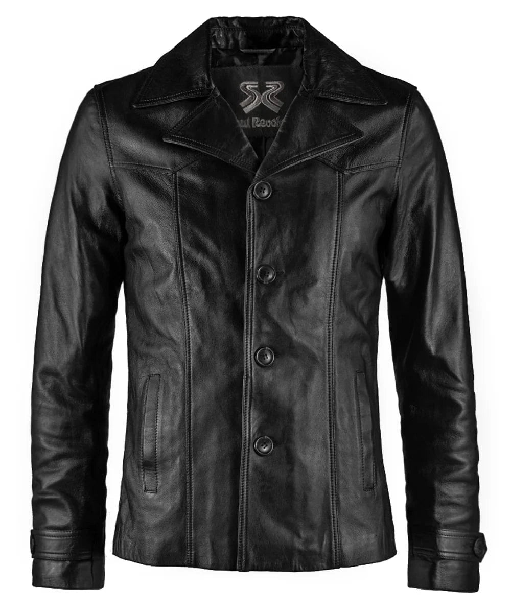 Men's Black Leather Jacket - Vintage - Heist | Soul Revolver