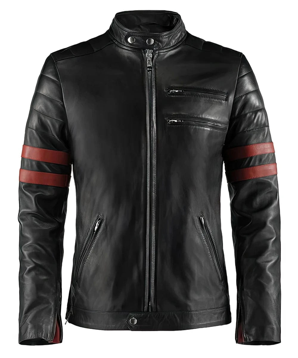 Men's Black Biker Leather Jacket – Hybrid | Soul Revolver