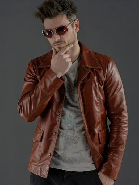 which mens leather jacket colour