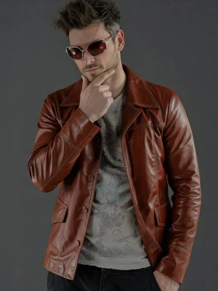 which mens leather jacket colour