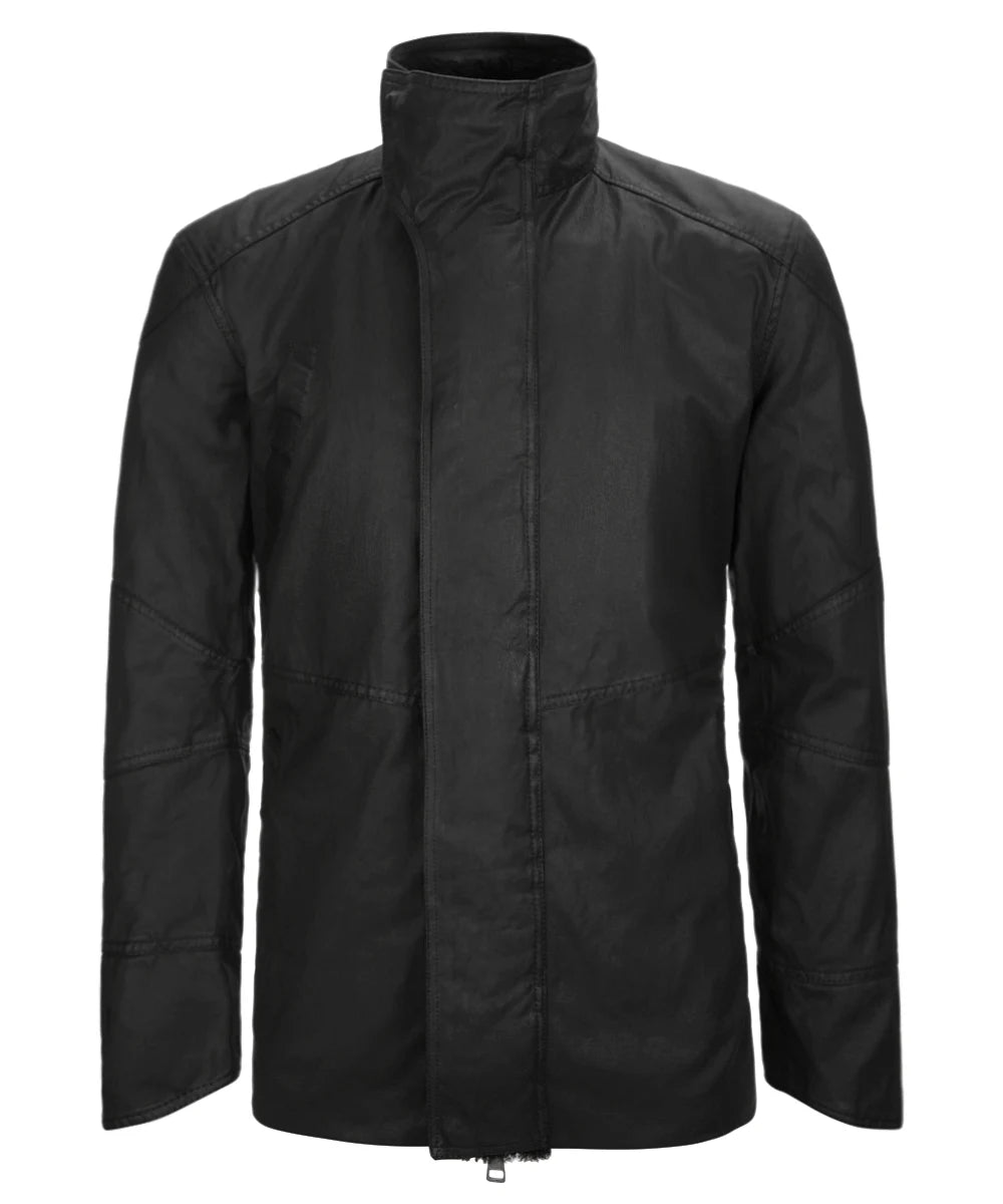Mens Black cotton jacket. Blade Runner 2049 style. 