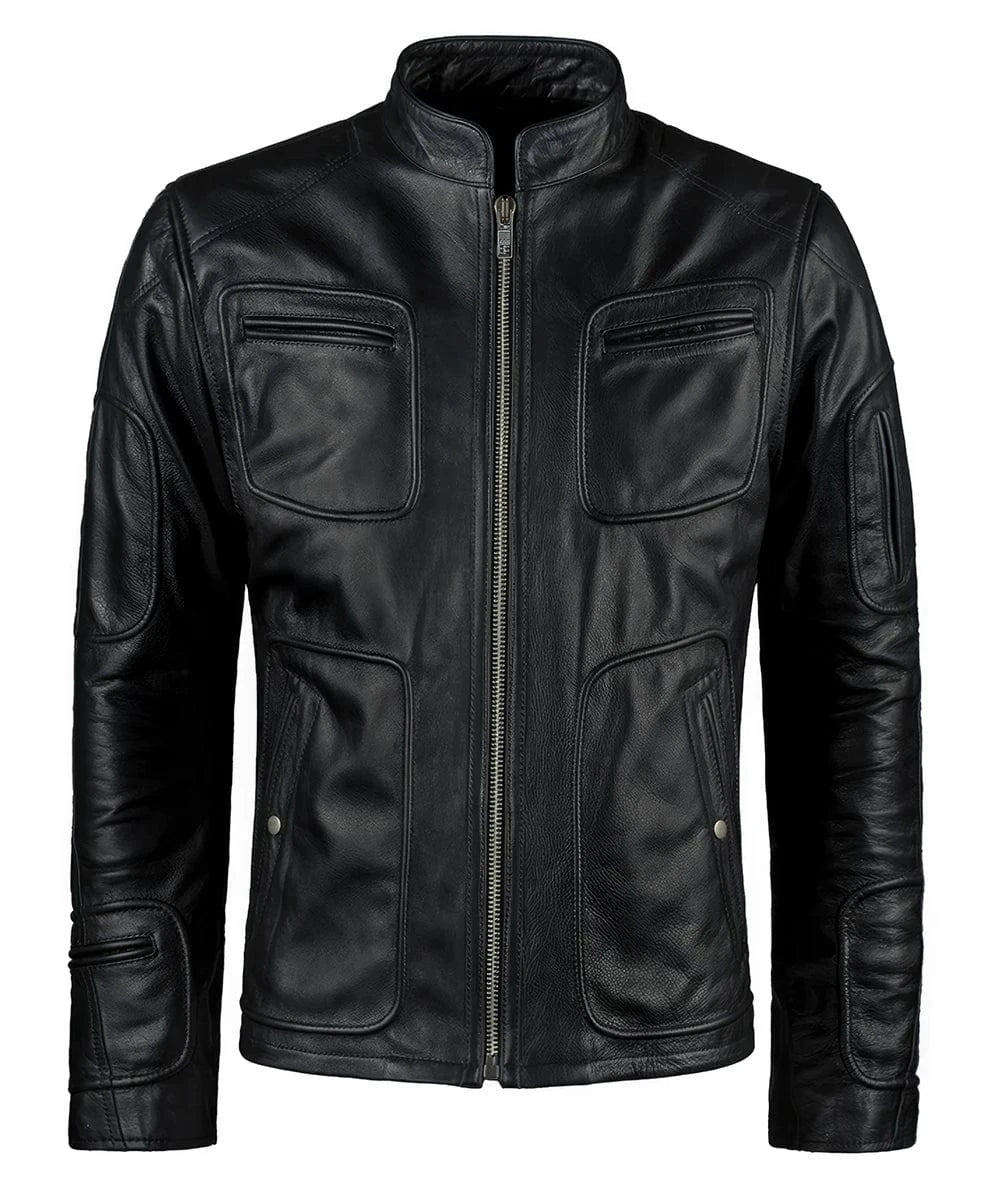 Men's Star Trek Kirk Leather Jacket made for Motorcycle riding