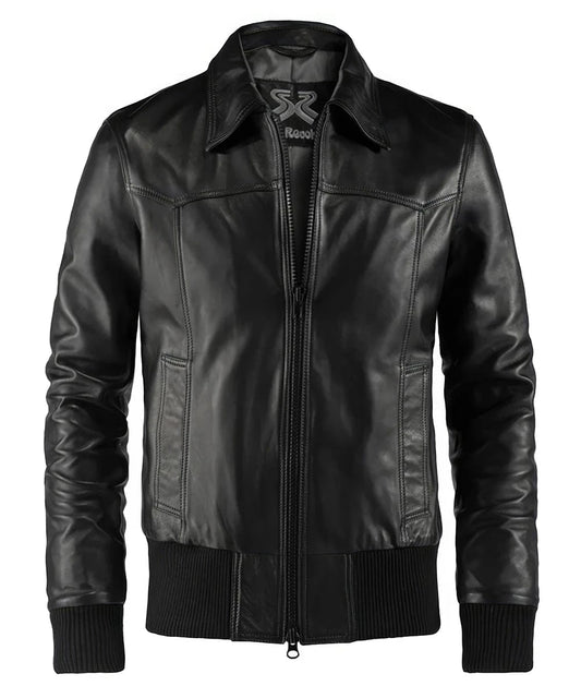 Soul Revolver Bomber Leather Jacket XS mens The Deal leather jacket
