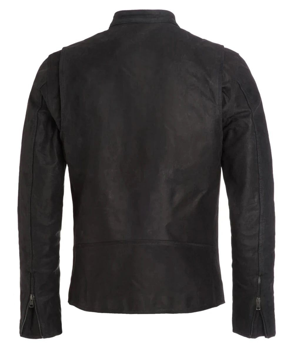 black calf leather jacket
