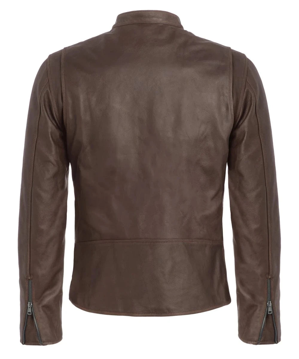 Soul Revolver mens Cafe Racer leather jacket