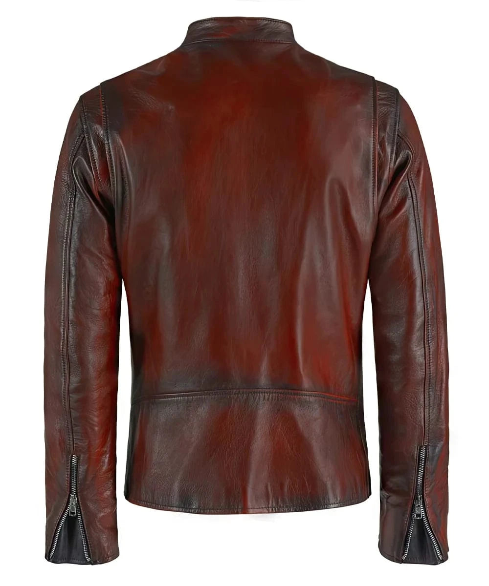 Soul Revolver mens Cafe Racer leather jacket