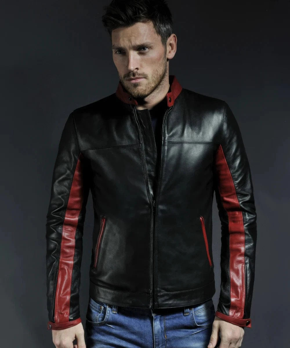 Soul Revolver mens Crusader leather jacket