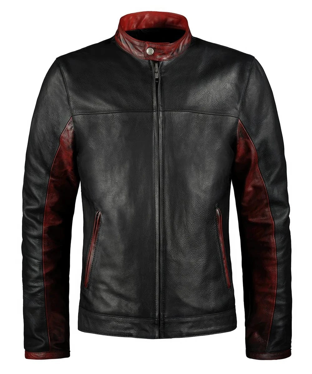 Soul Revolver mens Crusader leather jacket