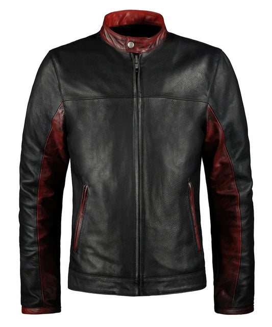 Soul Revolver mens Crusader leather jacket