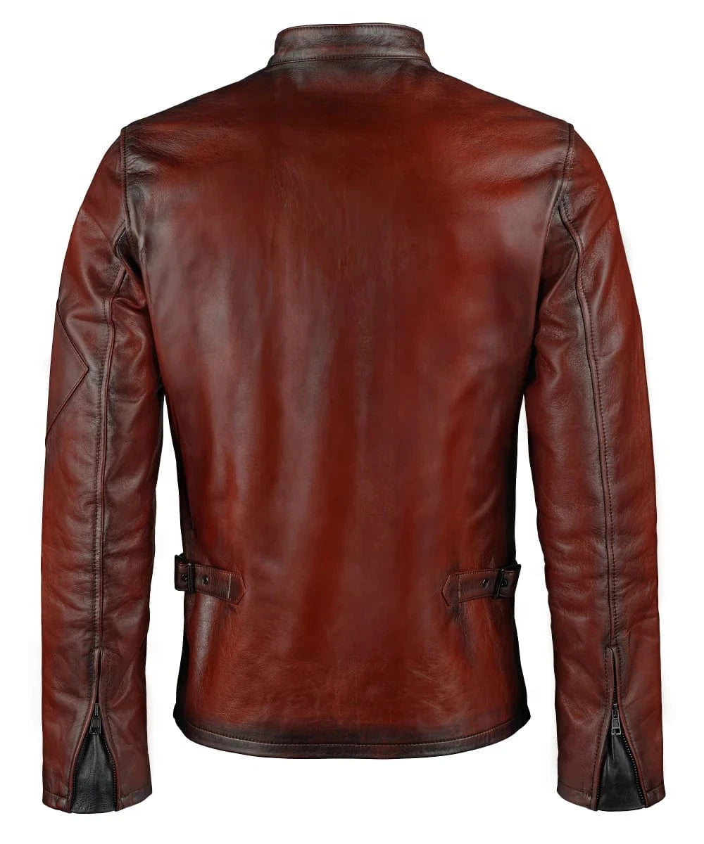 cyclops red x-men leather jacket back