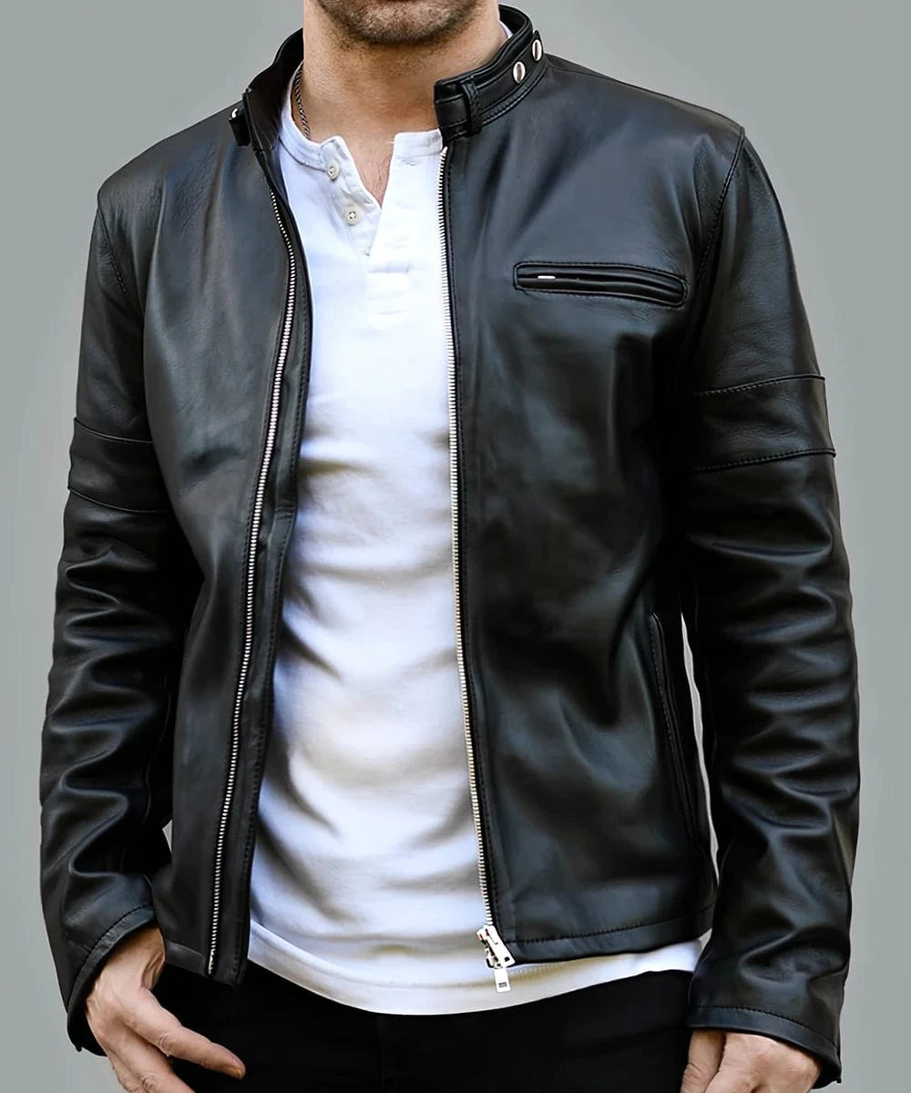 daytona cafe style leather jacket
