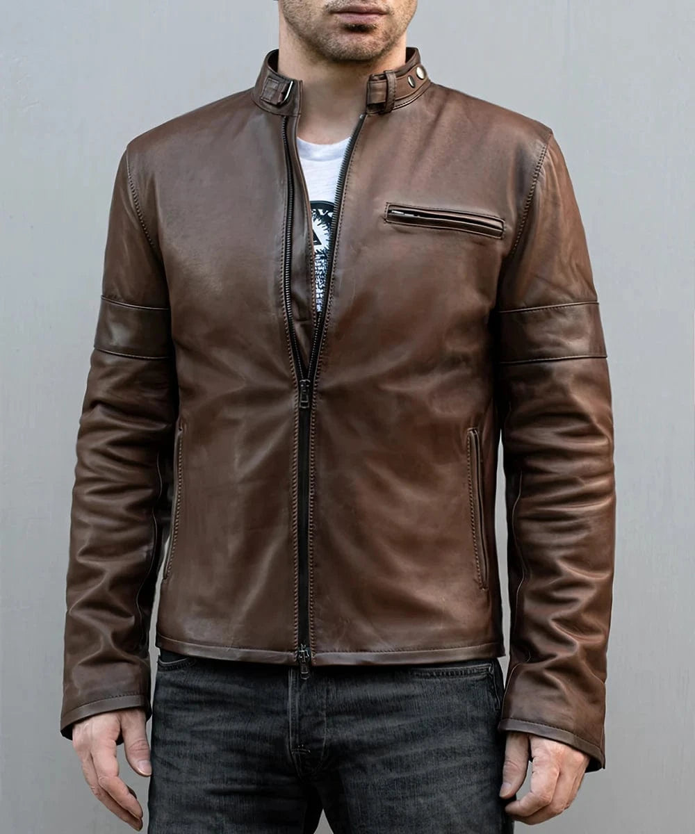 Soul Revolver mens Daytona leather jacket