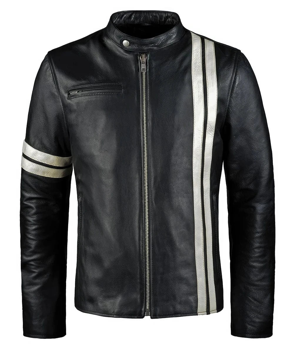 Soul Revolver mens Driver leather jacket