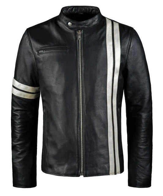Soul Revolver mens Driver leather jacket