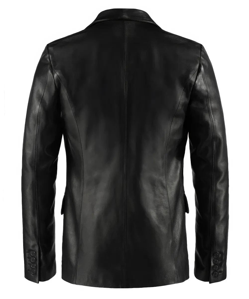 Black leather blazer for mens jackets.