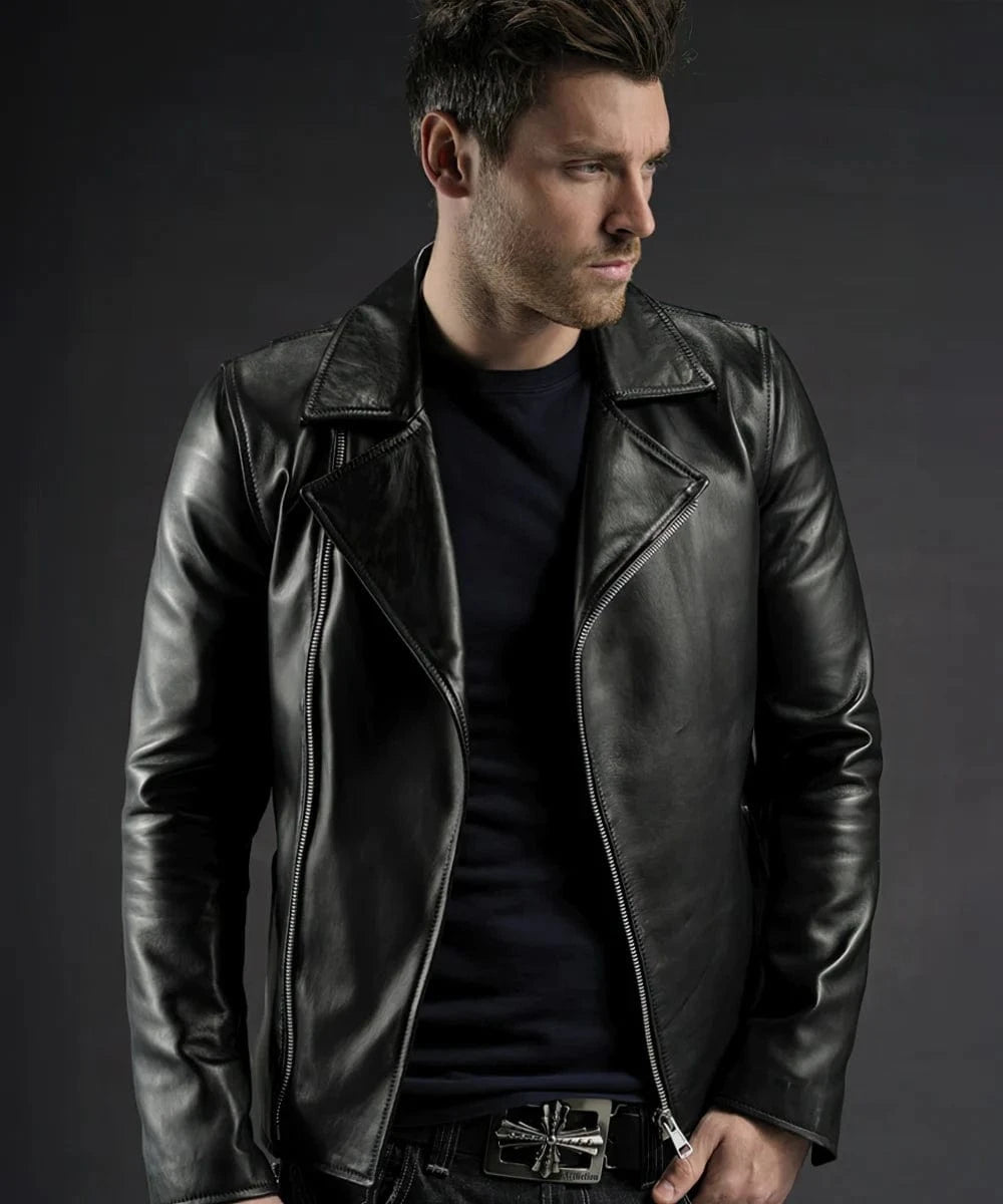 mens vintage ghost rider leather jacket