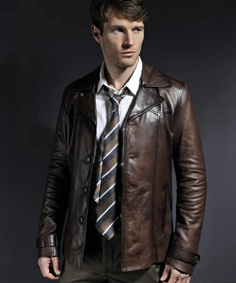 Soul Revolver mens Heist leather jacket