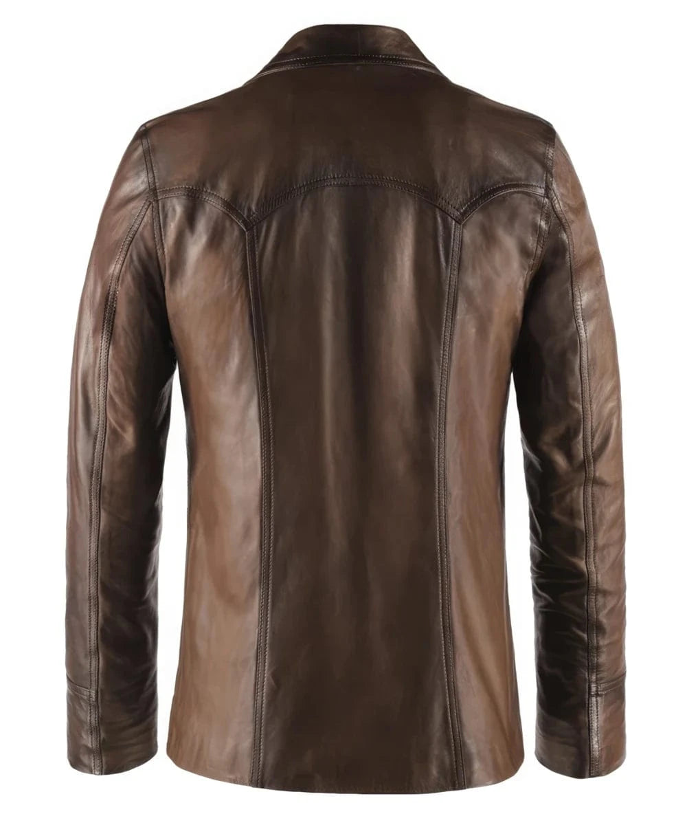 Soul Revolver mens Hitman leather jacket