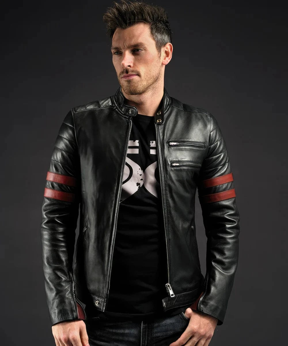 Soul Revolver mens Hybrid leather jacket