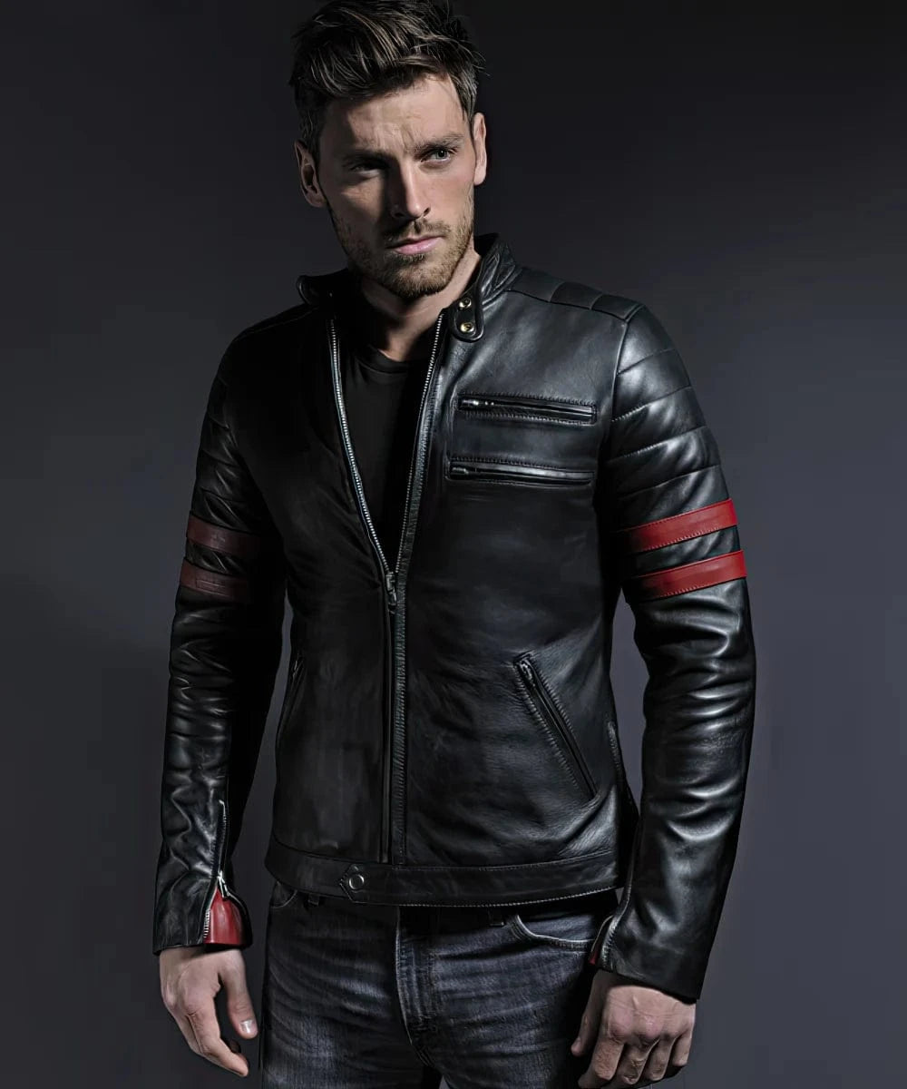 Soul Revolver mens Hybrid leather jacket