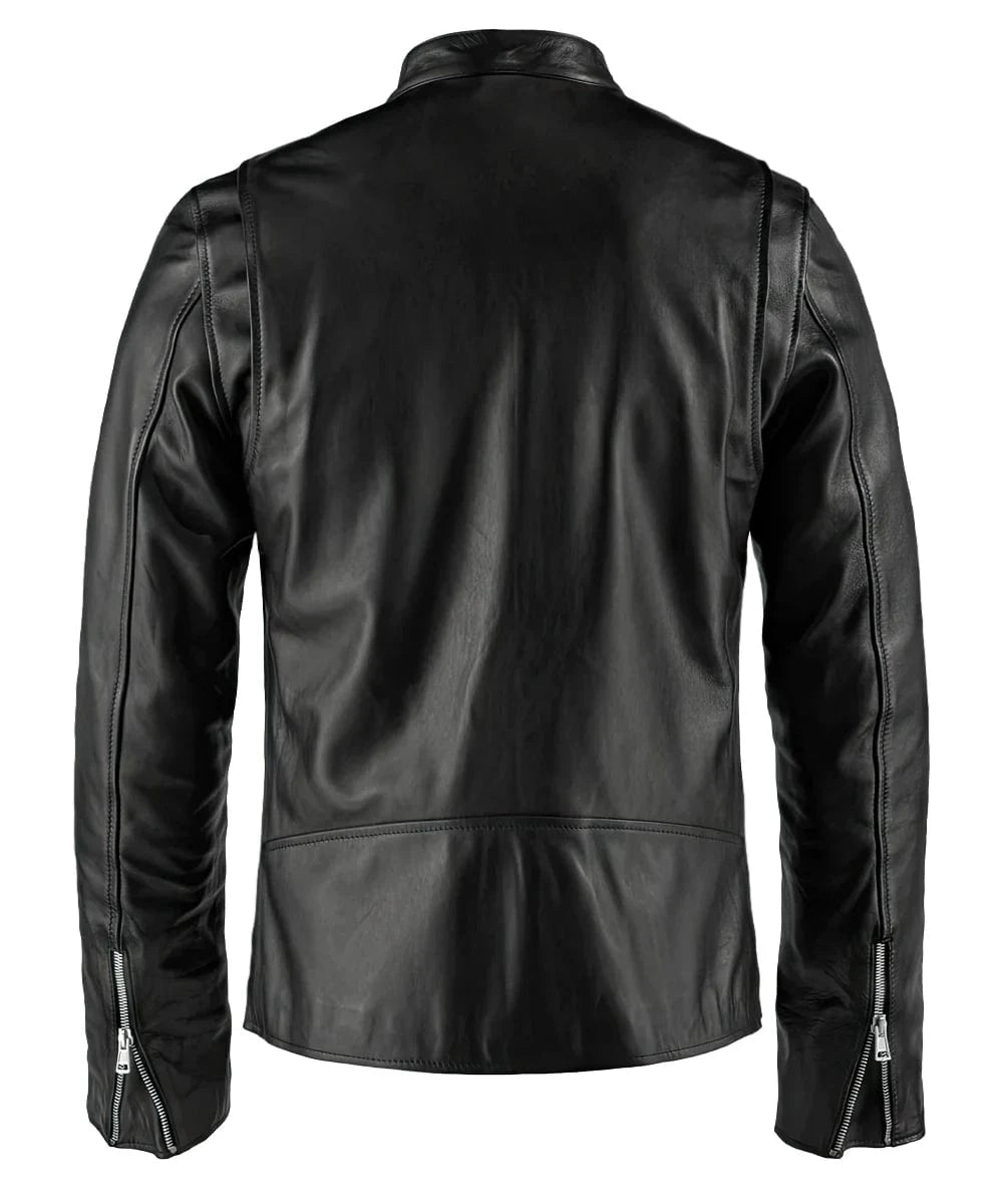 Soul Revolver Leather Jacket mens Cafe Racer leather jacket