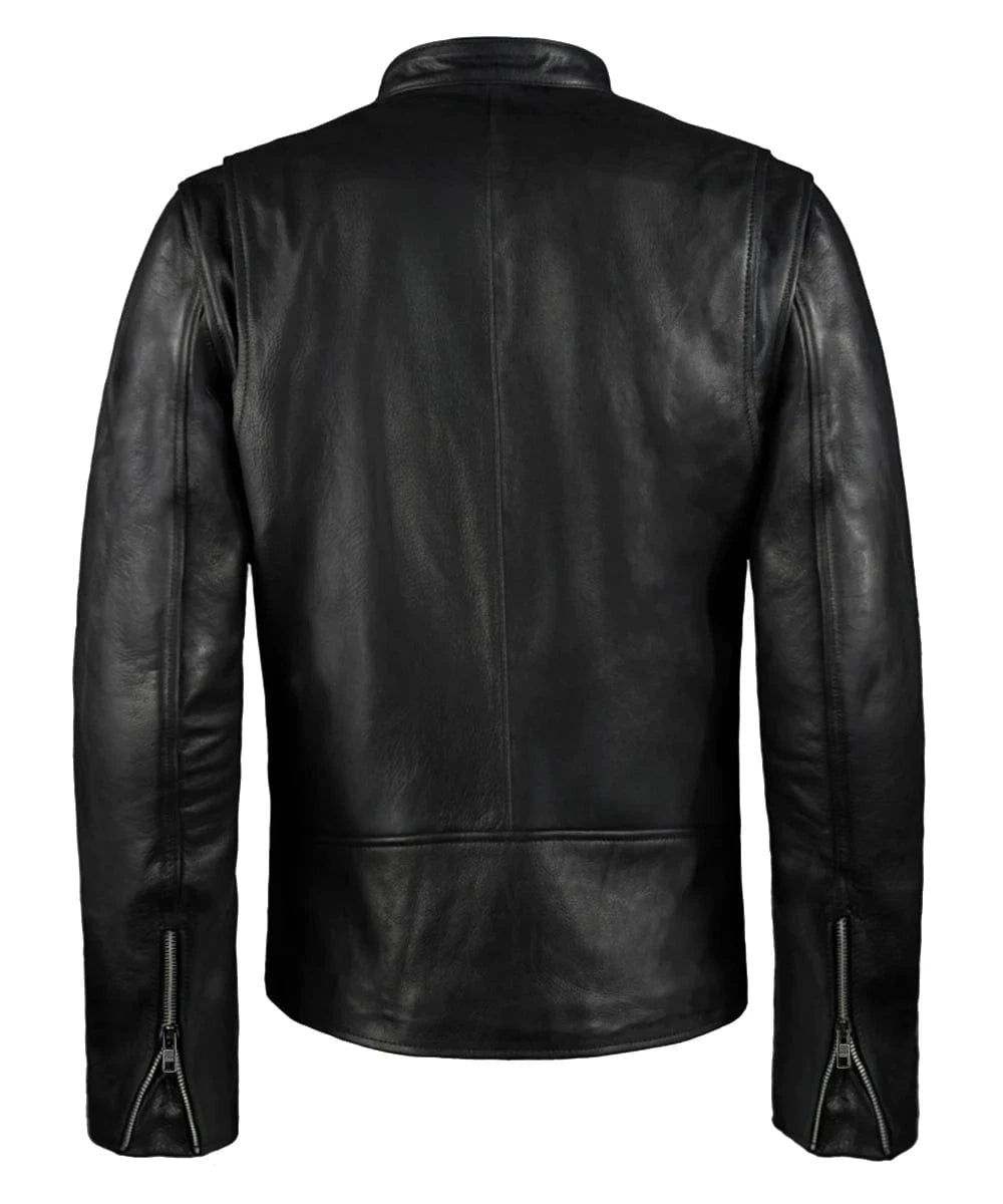 Soul Revolver Leather Jacket mens Cafe Racer leather jacket