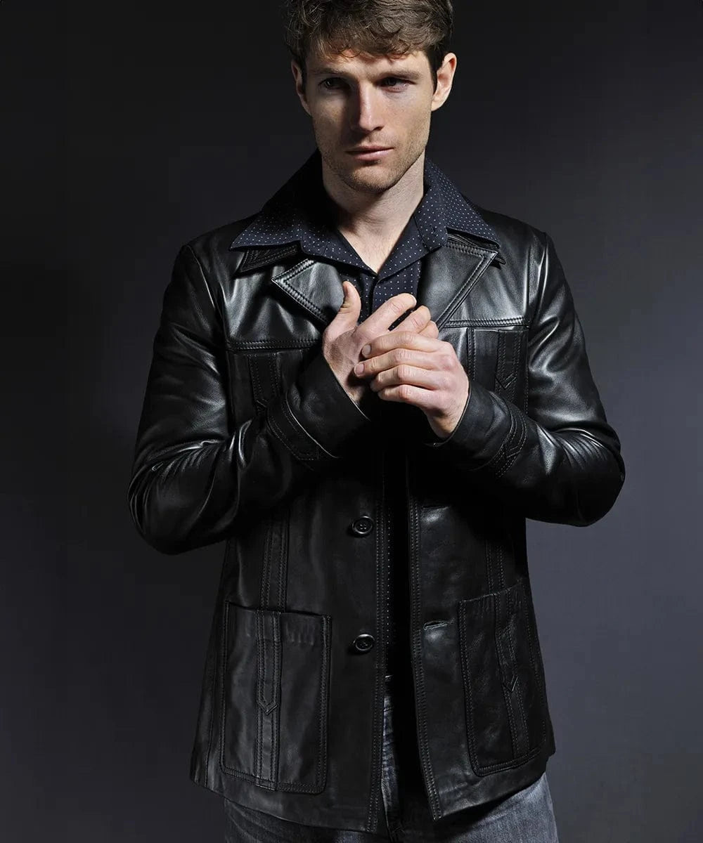 Vintage Life On Mars Replica Leather Jacket for Men