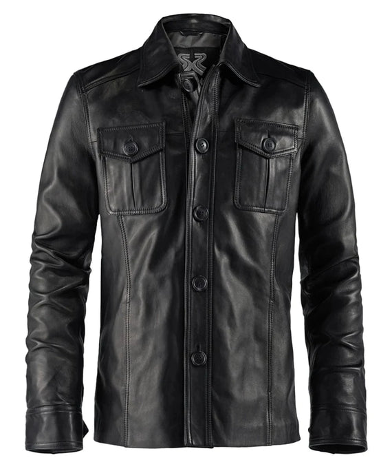 Men's Black Leather Jacket - Vintage - The Haymaker | Soul Revolver