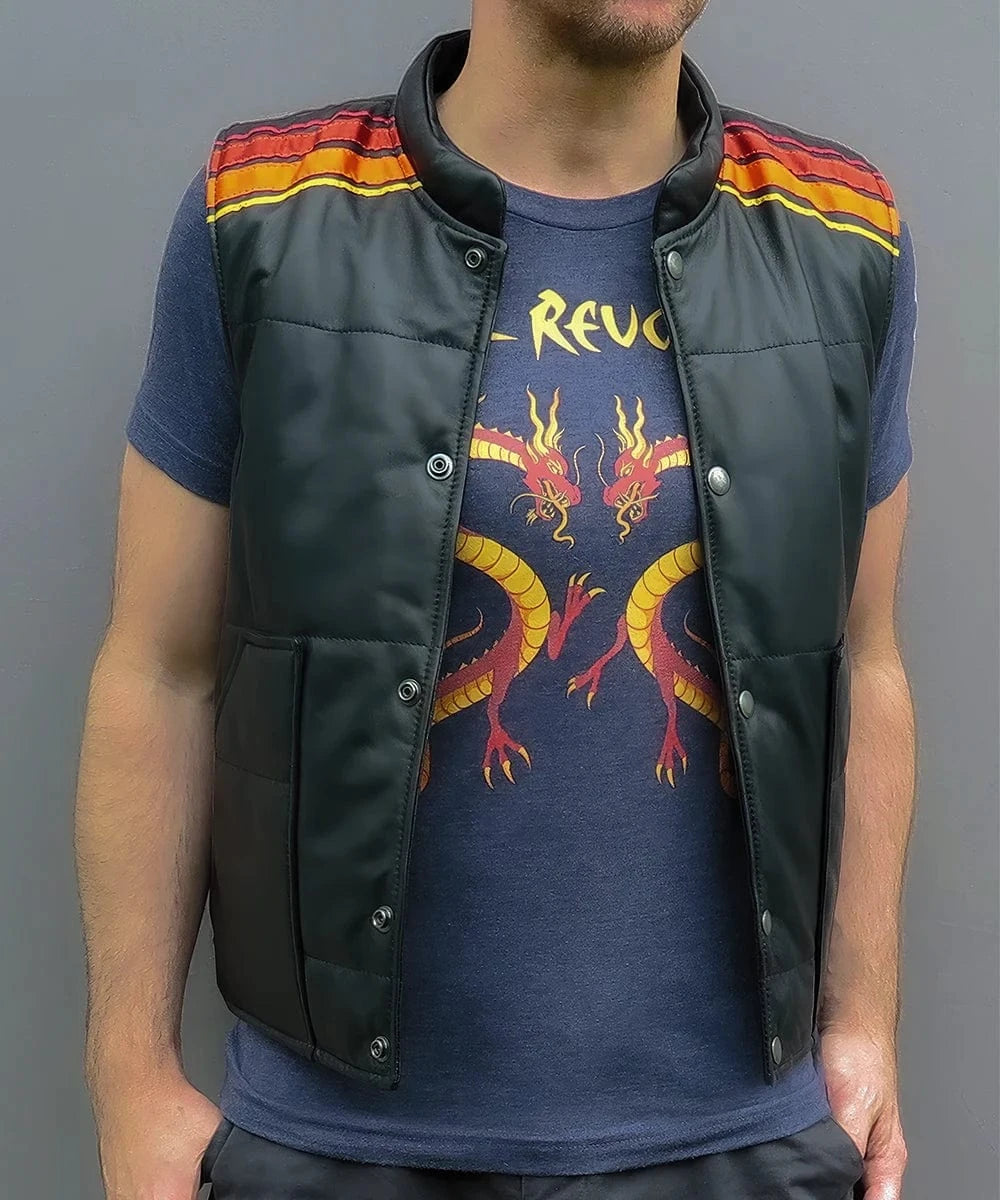 Soul Revolver Leather Vest mens Tyler Vest leather jacket