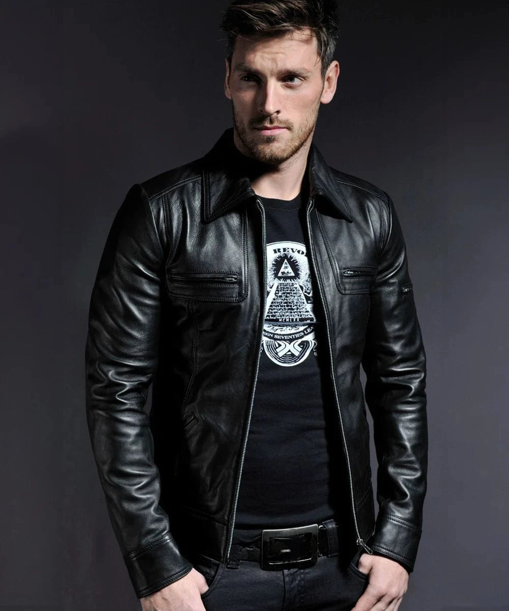lynch black vintage leather jacket