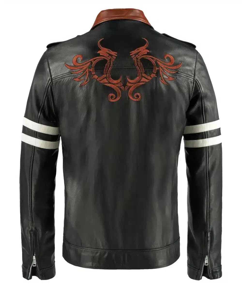 Prototype mens black leather jacket