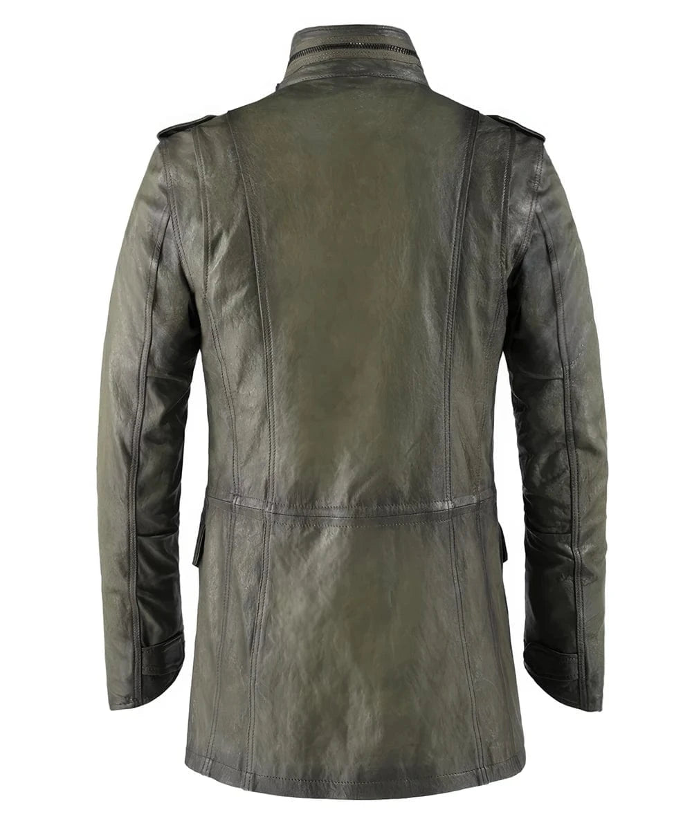 reese olive green military style jacket