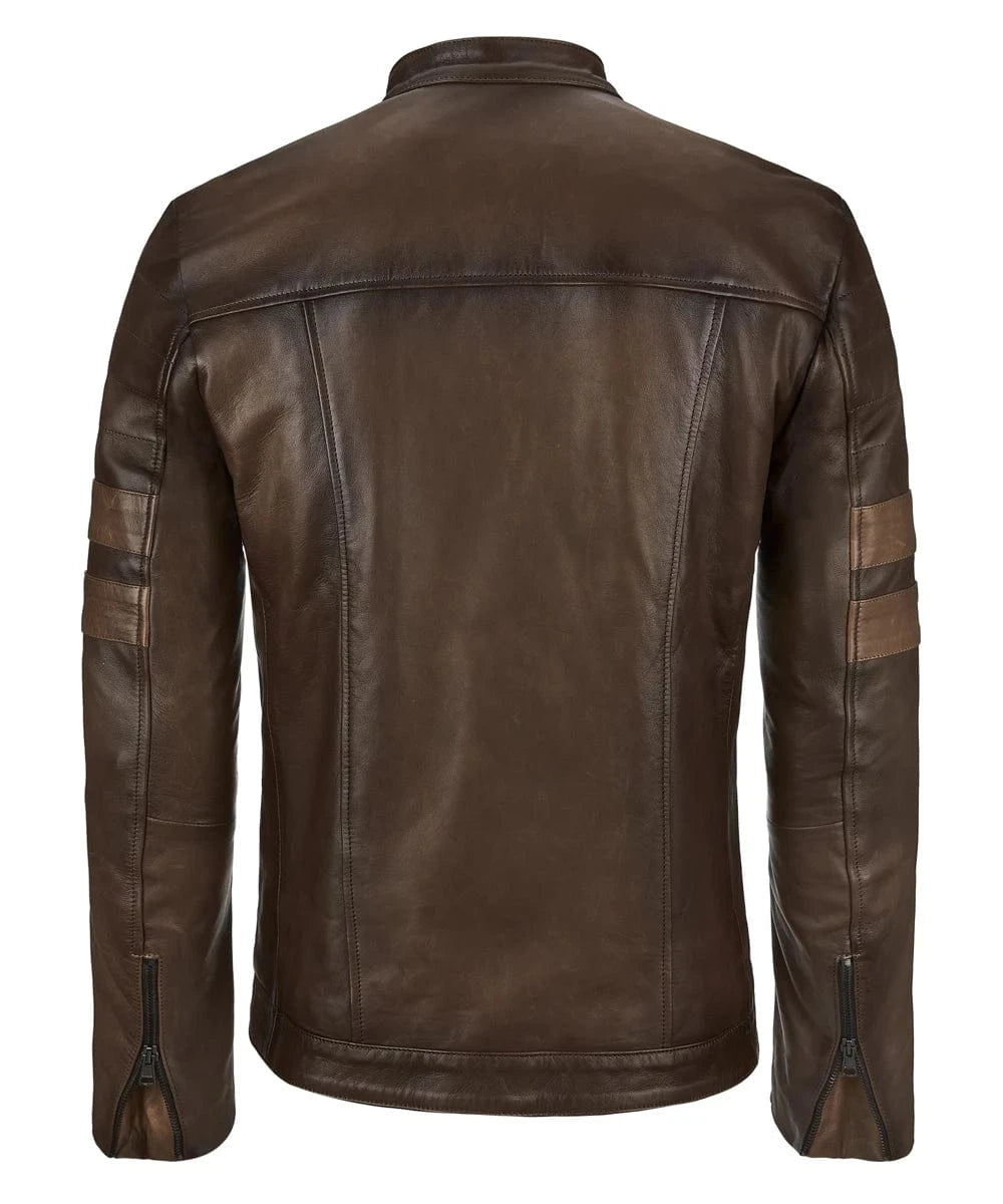 Soul Revolver Striped Leather Jacket mens Legion leather jacket